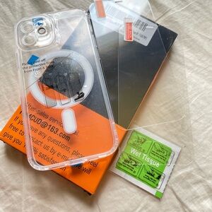 iPhone 12 Clear Cover Case PLUS 2x Screen Protectors NIP